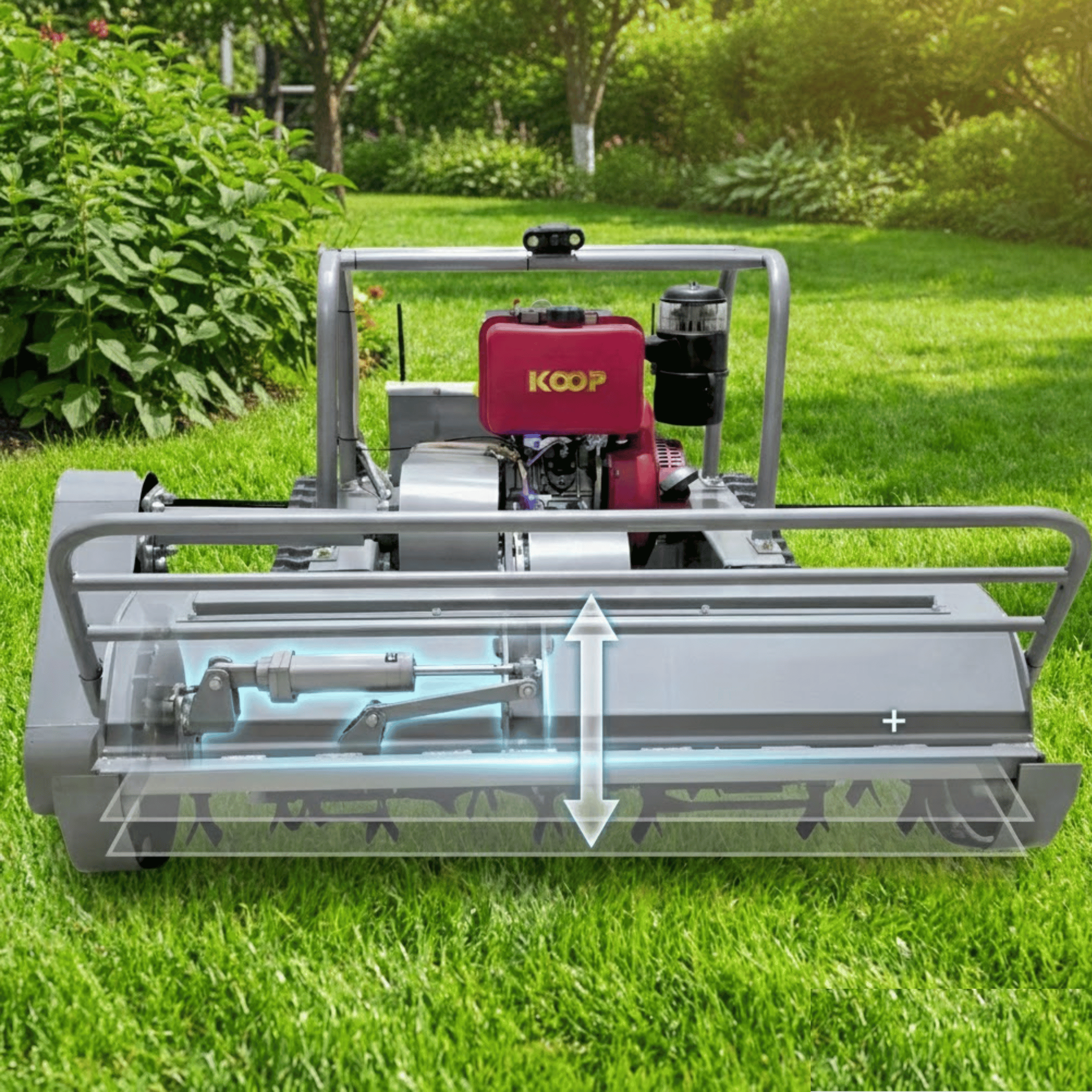 Elektrisch einstellbare Schnitthöhe